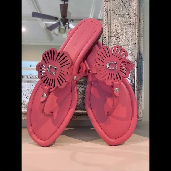 Coach Julia Tea Rose Sandals NWOT - Picture 1 of 13